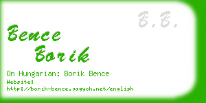 bence borik business card